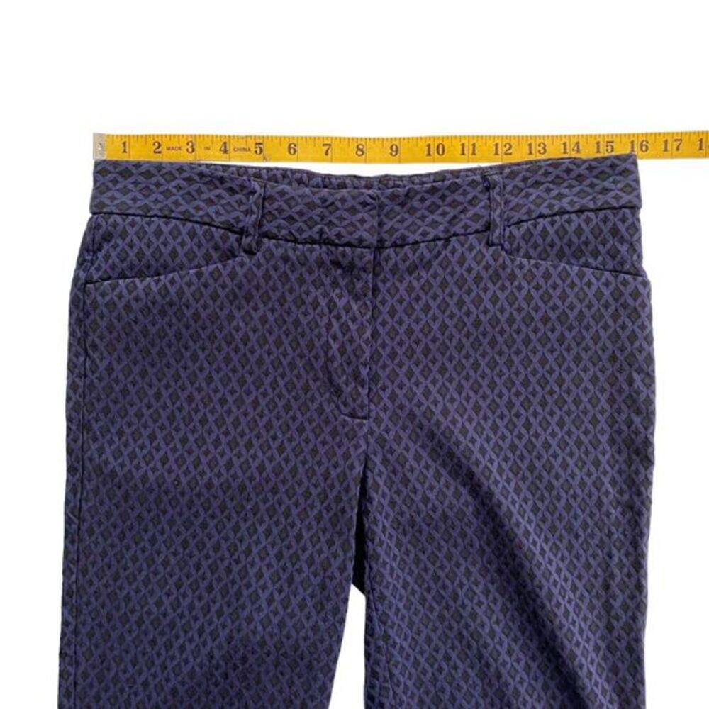 Mario Serrani Italy Pants Womens Sz 10 Blue/Black Stretch Pockets Skinny 27" Ins - Picture 8 of 10